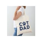 GİFTORA Best Cat Dad Baskılı Ham Bez Çanta