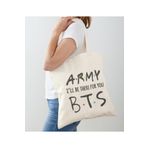 GİFTORA Bts Baskılı Ham Bez Omuz Çantası 3