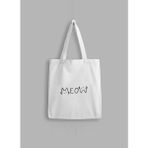 GİFTORA meov kedi Baskılı Bez Çanta Tote Bag