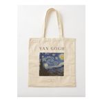 GİFTORA Van Gogh Yıldızlı Gece - Ham Bez Omuz Çantası