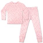 Gifts Treat Kız çocuk pijama seti, tek boynuzlu at, baskılı, kız çocuk pijamaları, kısa kollu, pamuk, gecelik, üst giysiler ve pantolon, 2-8 yaş için Pembe kalp 5-6 yaş