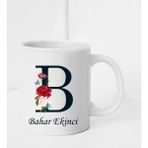 Giftstime Kişiye Özel Baş Harf ve Isim Soyisim Tasarımlı Beyaz Kupa