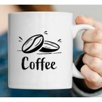 Giftstime Kişiye Özel Coffe Tasarımlı Beyaz Kupa