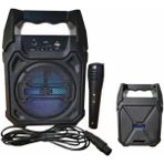 GIGA Karaoke Mikrofonlu Fm Radyolu Bluetooth Hoparlör Yüksek Ses Kaliteli - Renkli