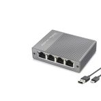 Gigabit Ethernet Switch 5 Port Type C Güç Girişli Gri Hdx1414