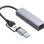 Gigabit Type-C To Ethernet RJ45 Çift Uçlu Usb-A To RJ45 Çevirici Kablolu Internet Dönüştürü