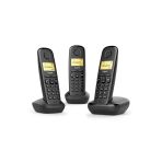Gigaset 1 Harici 3 Dahili Dect Telsiz Telefon Santrali Siyah – Analog Hat Uyumlu Kablosuz Ofis Telefon Sistemi