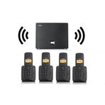 Gigaset 4 Dahili Dect Telsiz Kablosuz Telefon Santrali Siyah