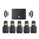Gigaset 5 Dahili Dect Telsiz Kablosuz Telefon Santrali Siyah