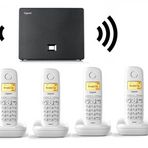 Gigaset 6 Dahili DECT Kablosuz Telefon Santrali Beyaz – Telsiz Ofis Telefon Sistemi (1 Hat + 6 Dahili)