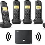 Gigaset 6 Dahili DECT Telsiz Kablosuz Telefon Santrali Siyah – Kablosuz Ofis Telefon Sistemi