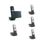 Gigaset Analog & Ip 5 Dahili Dect Telsiz Kablosuz Telefon Santrali AS690IP-A690 (Siyah)