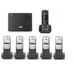 Gigaset Analog & Ip 6 Dahili Dect Telsiz Kablosuz Telefon Santrali C550-A690 - Siyah