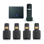 Gigaset AS690 IP 5 Dahili Voip ve Analog Hat Destekli DECT Kablosuz Telefon Santrali