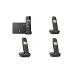 Gigaset C550 IP 4 Dahili Dect Telsiz Kablosuz Telefon Santrali (Siyah)