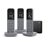Gigaset CL390 Trio 3 Ahizeli Telsiz Telefon (Siyah-Gri)