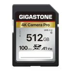 Gıgastone 512 Gb Sdxc Hafıza Kartı, 4K Camera Pro, 100 Mb/S'ye Kadar, Canon Sony Nikon Olympus Dijital Kameralarla Video Kayıtları İçin, A1 V30 Uhs-I U3 Sınıf 10