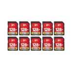 Gigastone Gıgastone 128 GB Sdxc Hafıza Kartı Paketi 10'lu, Uhs-I U1 Sınıf 10, Canon Olympus Pc Dijital Fotoğraf Makineleri Için 80 Mb/s'ye Kadar