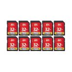 Gigastone Gıgastone 32GB Sdhc Hafıza Kartı Paketi 10'lu, 80 Mb/s'ye Kadar, Dijital Kameralar Için Canon Olympus Pc, Uhs-I U1 Sınıf 10