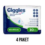 Giggles 60x90 cm 4 Paket 120 Adet Yatak Koruyucu Alez Örtü