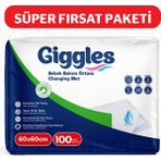 Giggles Bebek Bakım Örtüsü 60x60 Alt Açma Bezi 10 Paket (100 adet)