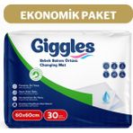 Giggles Bebek Bakım Örtüsü 60x60 Alt Açma Bezi 3 Paket (30 adet)