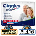 Giggles Belbantlı M 4x30 Adet Hasta Bezi