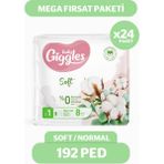 Giggles Lady Soft Normal Hijyenik Ped 192 Adet Sızıntı Önleyici Teknoloji ile Konforlu Kullanım