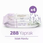 Giggles Lavanta Kokulu Islak Havlu 72'li 4 Paket 288 Mendil