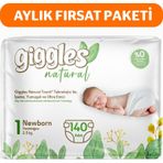 Giggles Natural No:1 Yenidoğan 140 Adet Bebek Bezi
