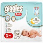 Giggles Pants No:3 Midi 34 Adet Külot Bebek Bezi