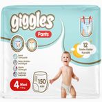 Giggles Pants No:4 Maxi 150 Adet Külot Bebek Bezi