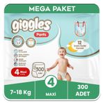 Giggles Pants No:4 Maxi 300 Adet Külot Bebek Bezi