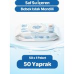 Giggles Pure Water Bebek Islak Havlusu %99 Saf Su Mendil 1 Paket 50 Adet