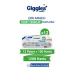 Giggles Xxl İz Bırakmayan Yüzey Temizlik Havlusu - (Beyaz Sabun Ferahlığı) 1200 Yaprak