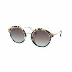 Gigi Oo Milano GG 363 C1 45 Yuvarlak Sarı Desenli Kemik Unisex Güneş Gözlüğü