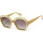 Gigi Studios Vanguard Bright 6822 5 Sarı Geometrik Kadın Güneş Gözlüğü - Bej