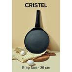 Gigilli Cristel Krep Tava 26 Cm Siyah Siyah