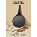 Gigilli Cristel Titanyum Krep Tava 26 cm - Siyah