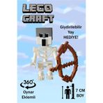 GiginGo OyuncakCraft Skeleton Archer Oynar Eklemli 7cm - Minecraft Giydirilebilir Yay Hediyeli Oyun Seti
