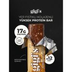 Gigi's 12'li Yer Fıstıklı Kolajenli, Rafine Şekersiz, Yüksek Protein Bar Paketi - 600 gr