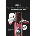 Gigis Food 12'li Açai Orman Meyveli Kolajenli Protein Bar Paketi