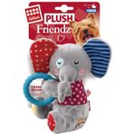 Gigwi Peluş Friendz Fil Squeaker, Kırışık ve TPS Yüzük Köpek Oyuncak M (8564)