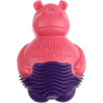 Gigwi Suppa Puppa 9x6.5x5 cm Pembe Mor Hipopotam Plastik Köpek Oyuncağı