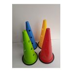 gihamsport 42 Cm Delikli Antrenman Hunisi ( 12'li Set ) Yeşil - Sarı - Kırmızı - Mavi - Beyaz