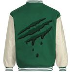 GIJOVANA Kolej Ceketi Erkek Oldschool Spor Ceket Varsity Jacket Patchwork Collegiate Beyzbol Ceketi Dik Yaka Sokak Giyimi, 2 Yeşil, S