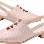 Gikleihwy Boho Loafer Pembe Sırtı Açık Tokalı Baskılı Düşük Topuklu Kadın Terlik