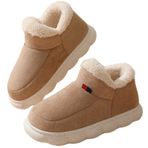 Gikleihwy Kadın Bulanık Platform Terlik Suni Kürk Mini Çizme Peluş Polar Astar Slaytlar Kış Sıcak Kaymaz Günlük Yürüyüş için Ev ayakkabıları (Mavi, 4 BK)