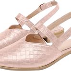 Gikleihwy Mules Slip Ayarlanabilir Toka Sivri Burunlu Pembe Kadın Sandalet
