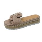 Gikleihwy Slip-On Badem Papyon Açık Parmak Kadın Terlik